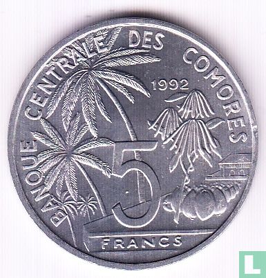 Comoros 5 francs 1992 "FAO - World Fisheries Conference" - Image 1