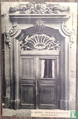 ANVERS -Porte de la maison n°23, Rue des Brasseurs - Image 1
