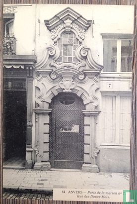 ANVERS - Porte de la maison n°7, Rue des Douze Mois - Image 1
