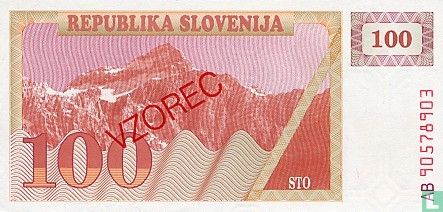 Slovenië 100 Tolarjev 1990 (Vzorec)