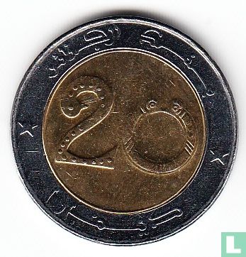 Algérie 20 dinars  AH1420 (1999) - Image 2