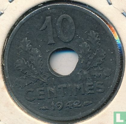 Frankrijk 10 centimes 1942 (2.65 g) - Afbeelding 1