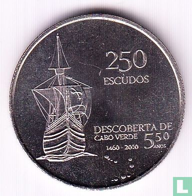 Kaapverdië 250 escudos 2010 "35th anniversary of Independence - 550th anniversary of Discovery of Cape Verde Islands" - Afbeelding 1