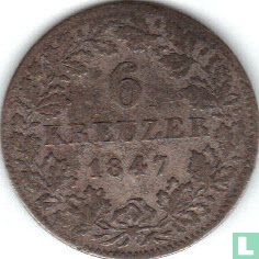 Bayern 6 Kreuzer 1847 - Bild 1