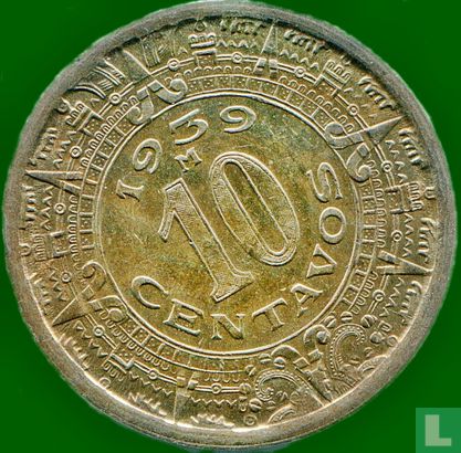 Mexico 10 centavos 1939 - Image 1