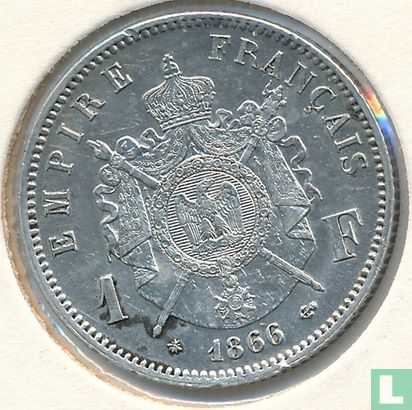 France 1 franc 1866 (A) - Image 1