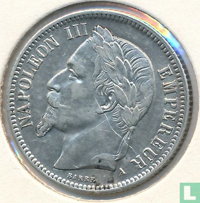 France 1 franc 1866 (A) - Image 2