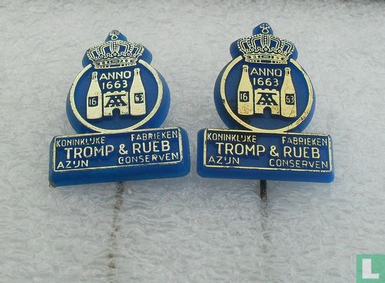 Koninklijke fabrieken Tromp & Rueb Azijn Conserven [zilver op blauw] - Afbeelding 3