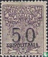 Postbewijszegel, met opdruk  