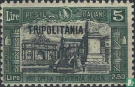 Pro opera previdenza, with overprint