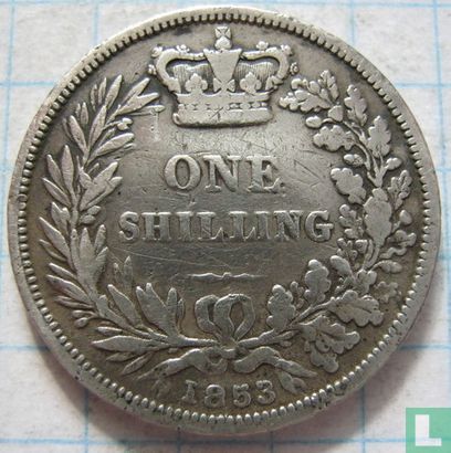 Verenigd Koninkrijk 1 shilling 1853 - Afbeelding 1