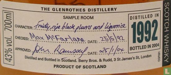 The Glenrothes 1992 Vintage - Image 3