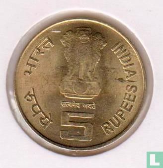 India 5 rupees 2009 (Calcutta) "Dr. Rajendra Prasad 125th birth anniversary" - Afbeelding 2