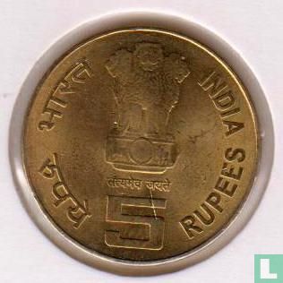 India 5 rupees 2010 (Calcutta) "150th Anniversary of the Income Tax Department" - Afbeelding 2