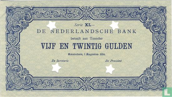 1914 25 Niederlande Gulden - Bild 1