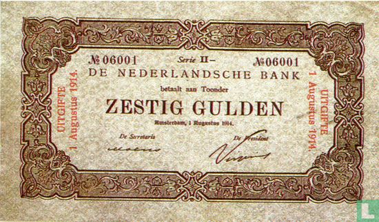 60 guilder Netherlands 1914