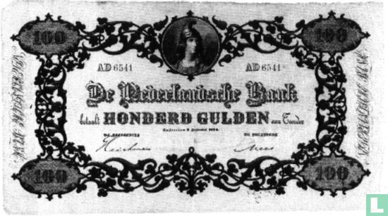 100 guilder Netherlands 1860