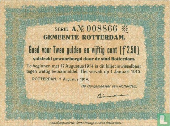 2 ½ Gulden1914  ville de Rotterdam