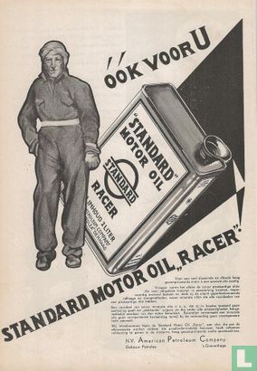 Reclame 1933: Standard Motor Oil "Racer"