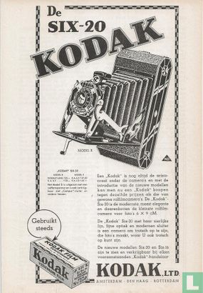Reclame 1933: De Six-20 Kodak