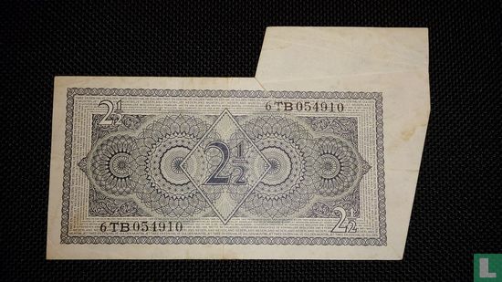 Pays-Bas 2,5 Gulden erreur d'impression (1 chiffre, 2 lettres) - Image 2