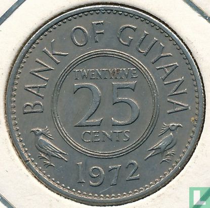 Guyana 25 cents 1972 - Image 1
