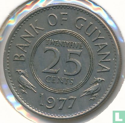 Guyana 25 cents 1977 - Afbeelding 1