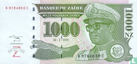 Zaire 1000 new Zaïres - Image 1