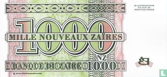 Zaire 1000 new Zaïres - Image 3