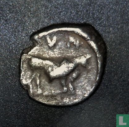 Diobol Lucania, Poseidonia, AR, souverain inconnu de 480-400 av. J.-C., Italie - Image 2
