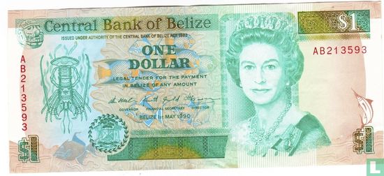 Belize 1 Dollar 1990 - Image 1