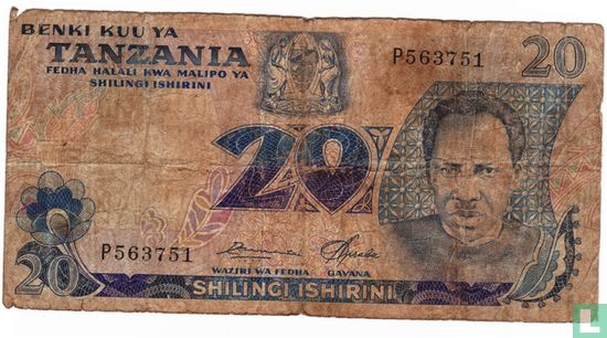Tansania 20 Shilingi ND (1978) P7a - Bild 1