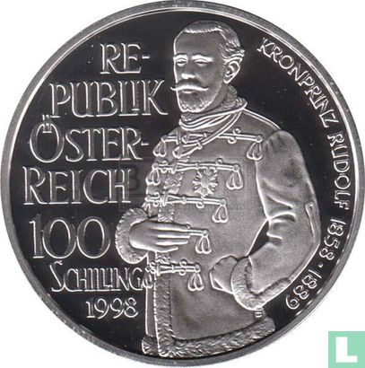 Austria 100 schilling 1998 (PROOF) "Crown Prince Rudolf" - Image 1