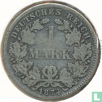 Empire allemand 1 mark 1874 (E) - Image 1