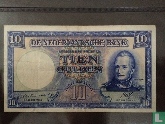 Muntbiljet 10 Gulden 1945  - Afbeelding 1