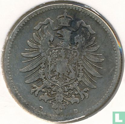 Empire allemand 1 mark 1881 (D) - Image 2