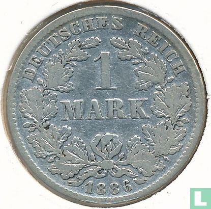 Duitse Rijk 1 mark 1886 (F) - Afbeelding 1