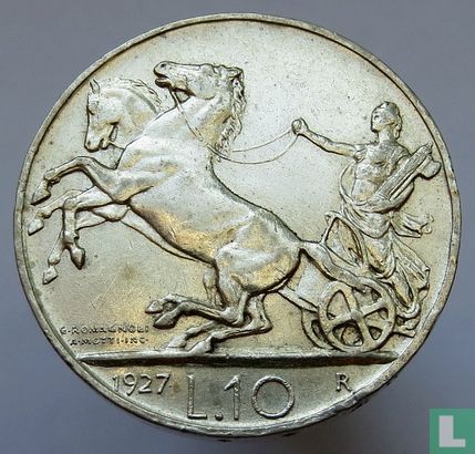 Italië 10 lire 1927 (**FERT**) - Afbeelding 1