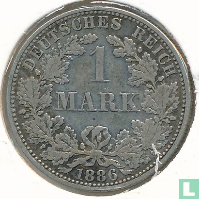 Duitse Rijk 1 mark 1886 (A) - Afbeelding 1