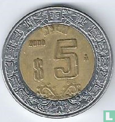 Mexico 5 pesos 2000 - Image 1
