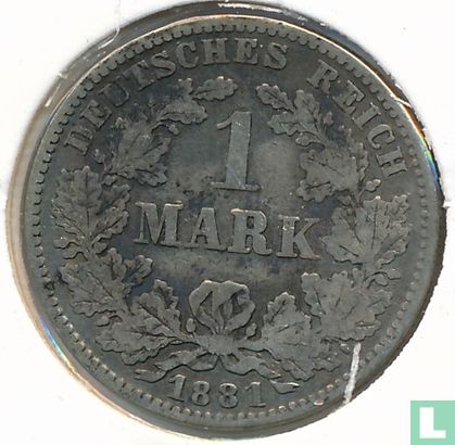 German Empire 1 mark 1881 (E) - Image 1