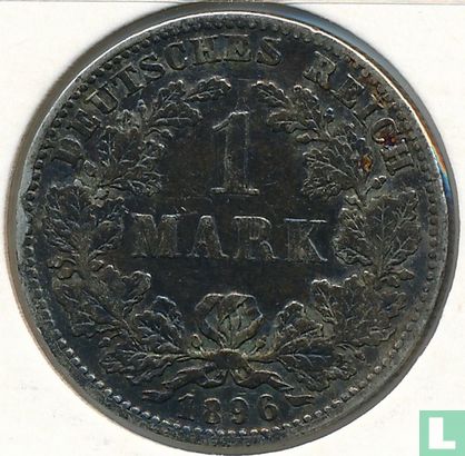 Empire allemand 1 mark 1896 (J) - Image 1