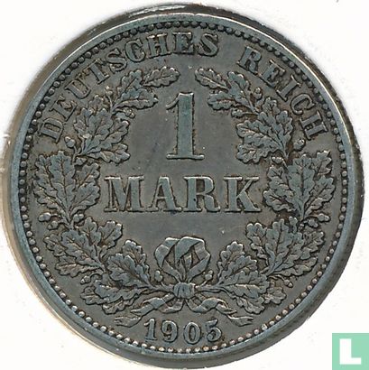 Empire allemand 1 mark 1905 (G) - Image 1