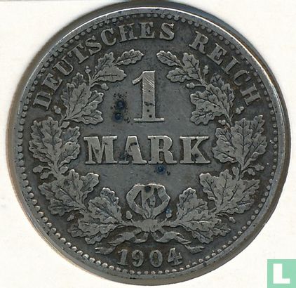Empire allemand 1 mark 1904 (J) - Image 1