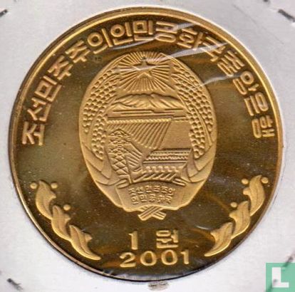 Corée du Nord 1 won 2001 (BE - laiton) "2000 Summer Olympics in Sydney - Archer" - Image 1