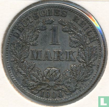 German Empire 1 mark 1904 (F) - Image 1