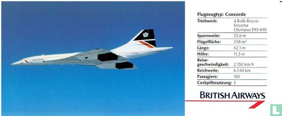 Datenkarte BRITISH AIRWAYS - Concorde - Bild 1