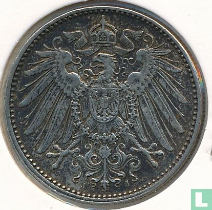 Empire allemand 1 mark 1915 (J) - Image 2