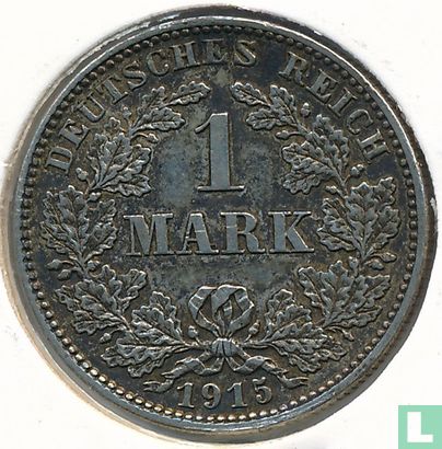 Empire allemand 1 mark 1915 (J) - Image 1