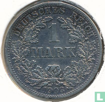 German Empire 1 mark 1903 (F) - Image 1